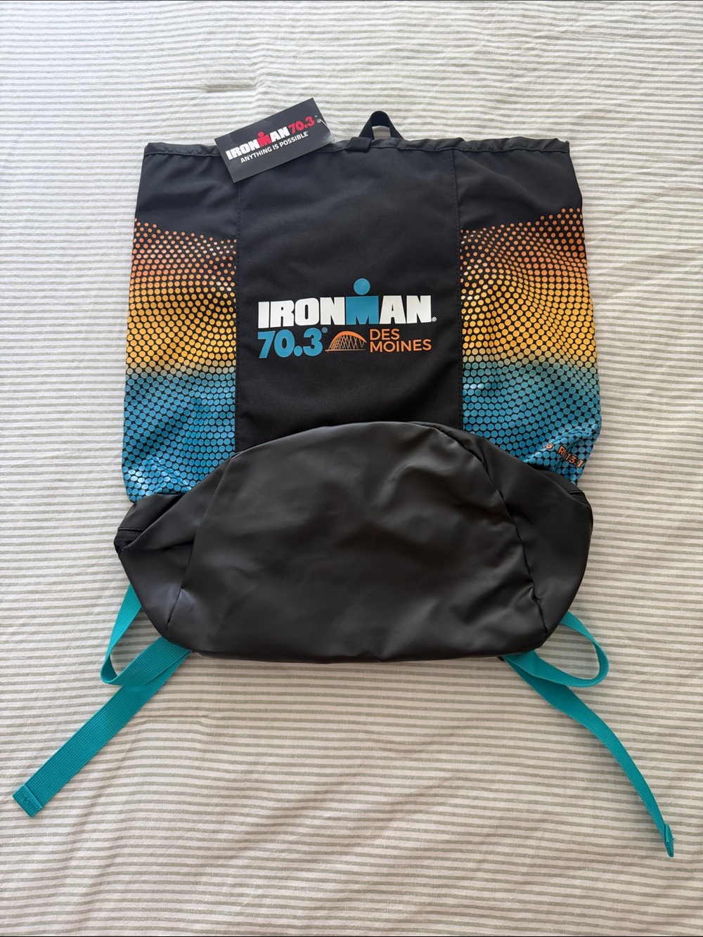Ironman 70.3 Des Moines Backpack Triathlon Gear Bag NWT